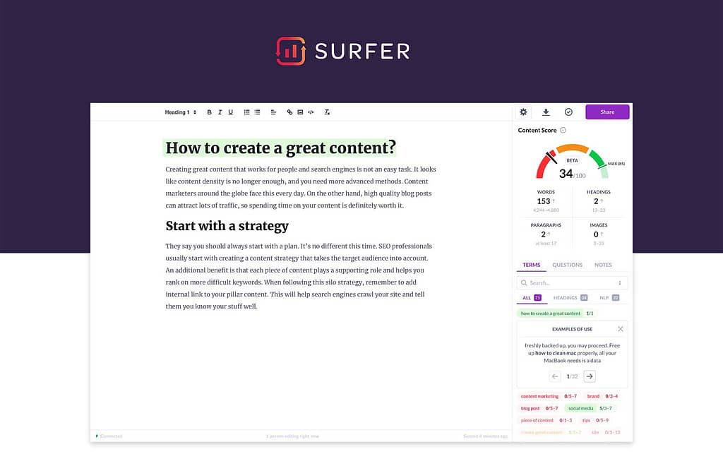 Surfer SEO - Rank your content with the power of AI (Artificial Intelligence)