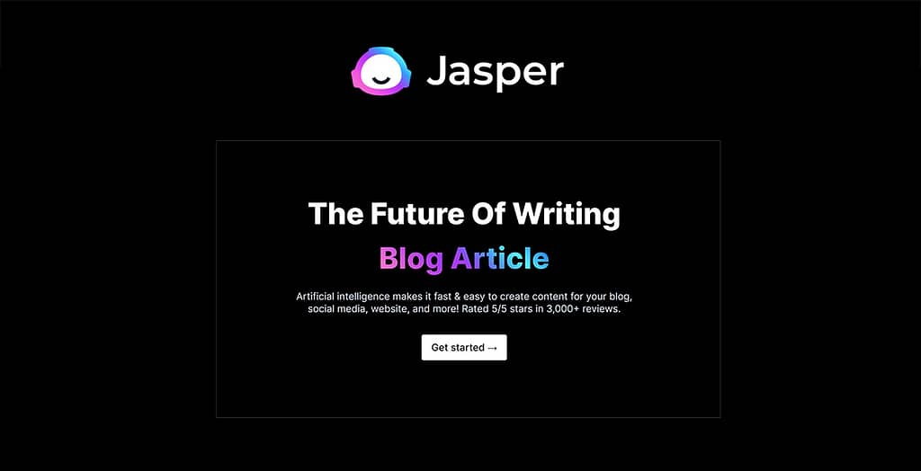 Jasper.ai - Best AI writer